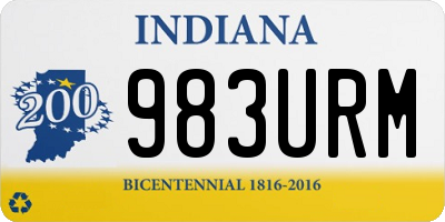 IN license plate 983URM