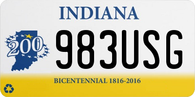 IN license plate 983USG