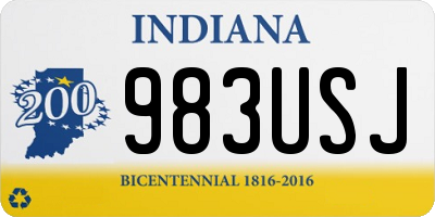 IN license plate 983USJ