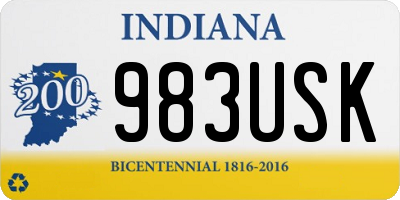 IN license plate 983USK