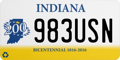 IN license plate 983USN
