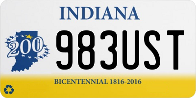 IN license plate 983UST