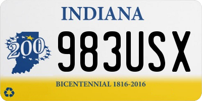IN license plate 983USX