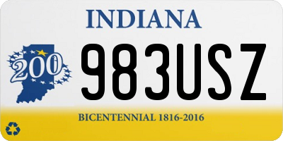 IN license plate 983USZ