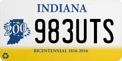 IN license plate 983UTS