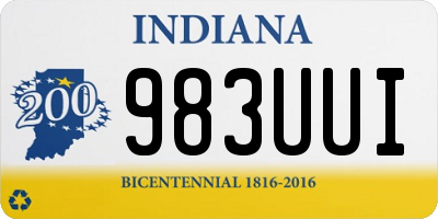 IN license plate 983UUI