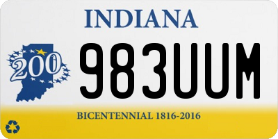 IN license plate 983UUM