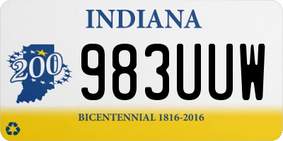 IN license plate 983UUW