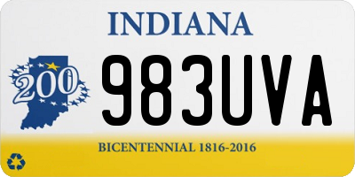 IN license plate 983UVA