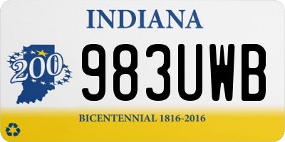 IN license plate 983UWB