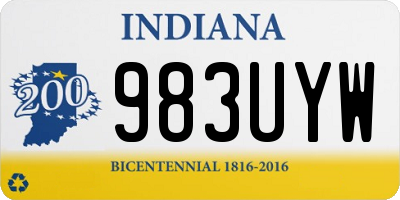 IN license plate 983UYW