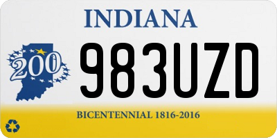 IN license plate 983UZD