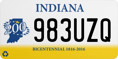 IN license plate 983UZQ