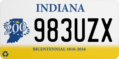 IN license plate 983UZX