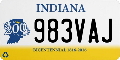 IN license plate 983VAJ