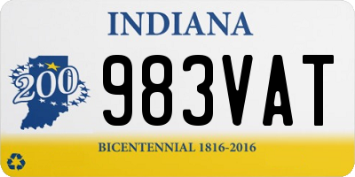 IN license plate 983VAT