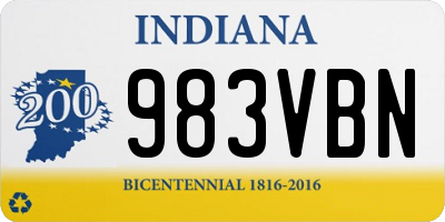 IN license plate 983VBN