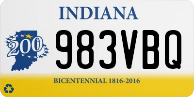 IN license plate 983VBQ