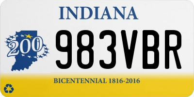 IN license plate 983VBR