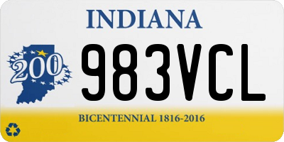 IN license plate 983VCL