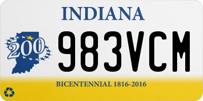 IN license plate 983VCM