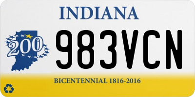 IN license plate 983VCN