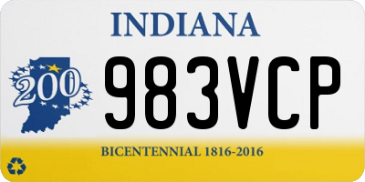 IN license plate 983VCP