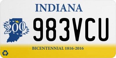 IN license plate 983VCU