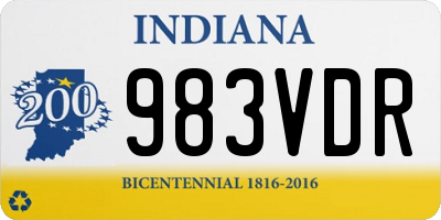 IN license plate 983VDR