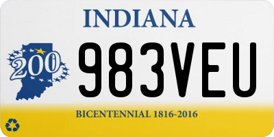 IN license plate 983VEU