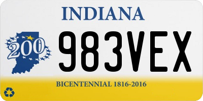 IN license plate 983VEX