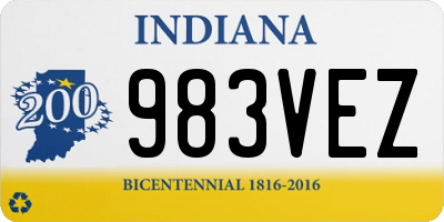 IN license plate 983VEZ