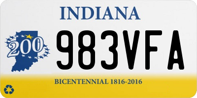 IN license plate 983VFA