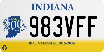 IN license plate 983VFF