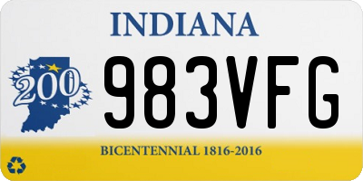 IN license plate 983VFG