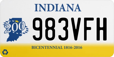 IN license plate 983VFH