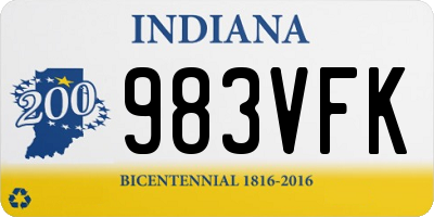 IN license plate 983VFK