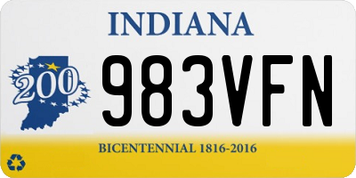 IN license plate 983VFN