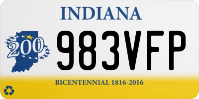 IN license plate 983VFP