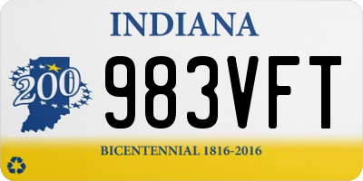 IN license plate 983VFT