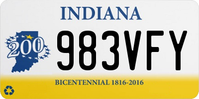 IN license plate 983VFY