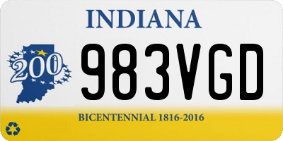 IN license plate 983VGD