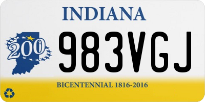 IN license plate 983VGJ