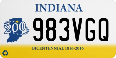 IN license plate 983VGQ