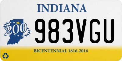 IN license plate 983VGU