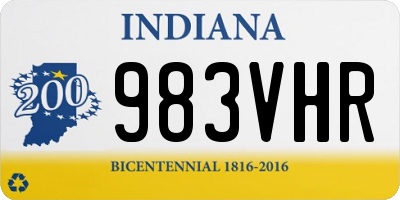 IN license plate 983VHR