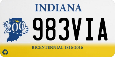 IN license plate 983VIA