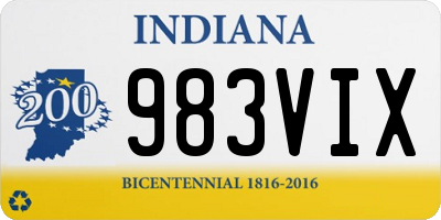 IN license plate 983VIX