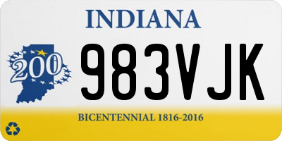 IN license plate 983VJK