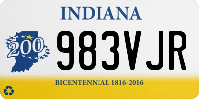 IN license plate 983VJR